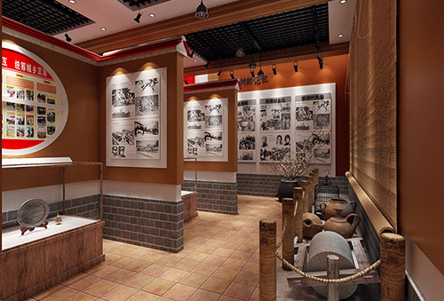 江西传统韵味十足的中式展厅设计效果图