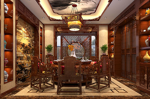江西温馨雅致的古典中式家庭装修设计效果图