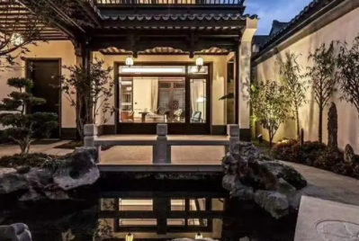 江西现代中式别墅的庭院设计如此美丽